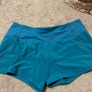 blue lululemon speed up shorts